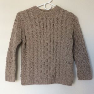 Japanese brand beige knitted wool sweater (NWOT)